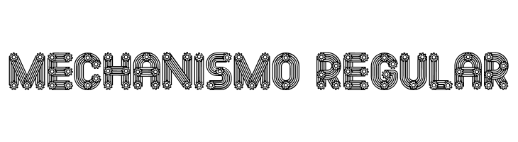 Mechanismo Regular  font caratteri gratis