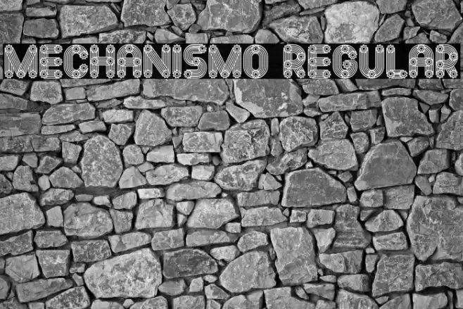 Mechanismo Regular Font examples