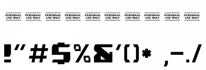 Mechanist Mounted Font OTHER CHARS