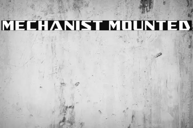 Mechanist Mounted Font examples