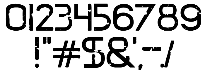 Mechanization Font OTHER CHARS