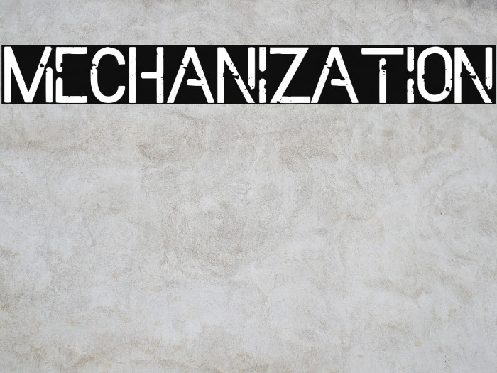Mechanization Font examples