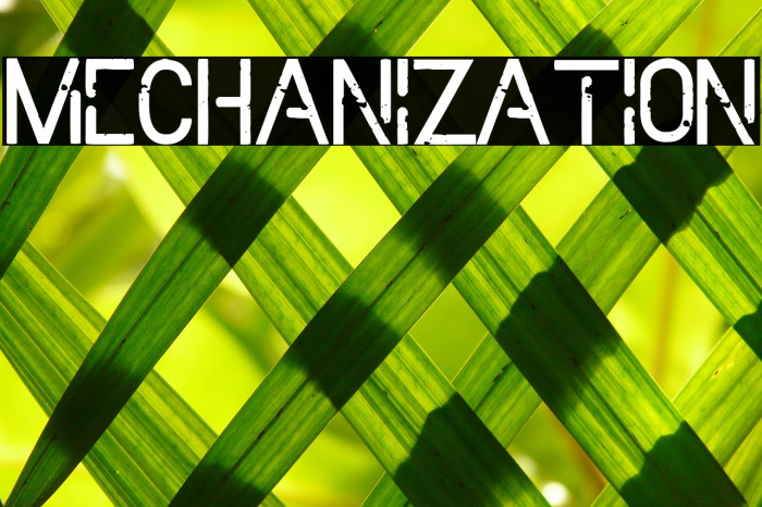 Mechanization Font examples
