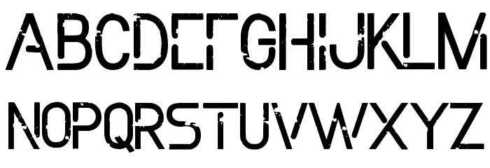 Mechanization Font LOWERCASE