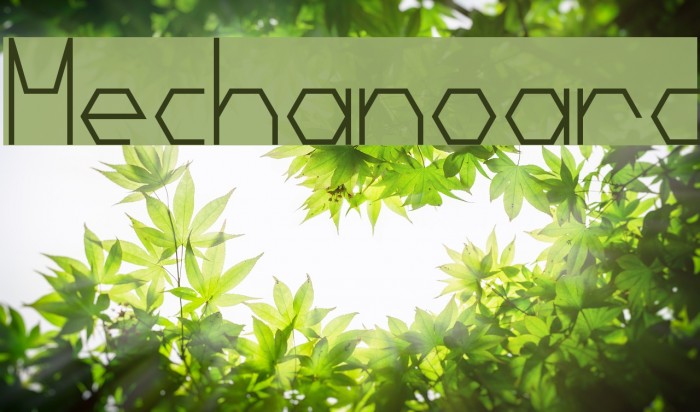 Mechanoarc Font examples