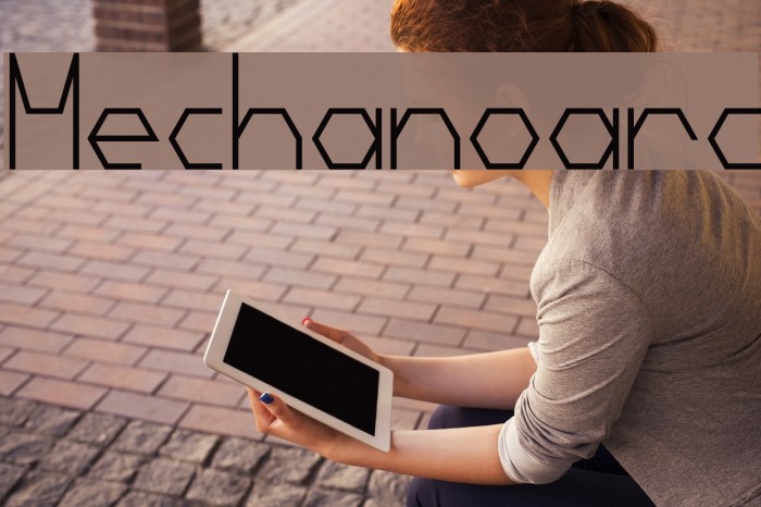 Mechanoarc Font examples