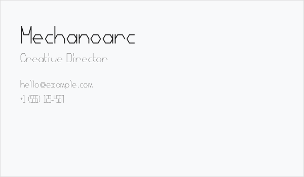 Mechanoarc Business Card