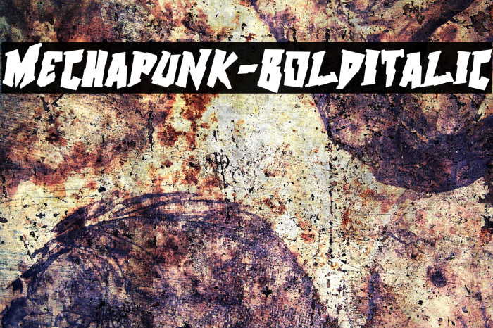 Mechapunk-BoldItalic لخطوط تنزيل examples