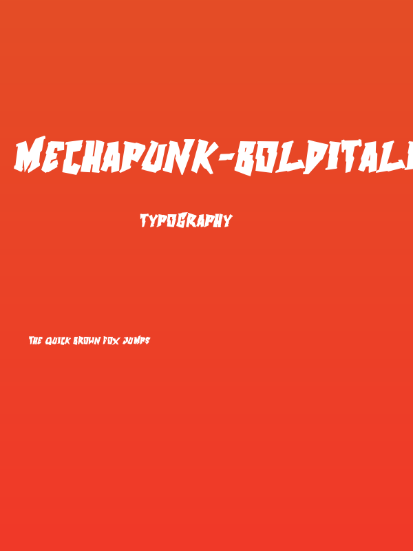 Mechapunk-BoldItalic Poster