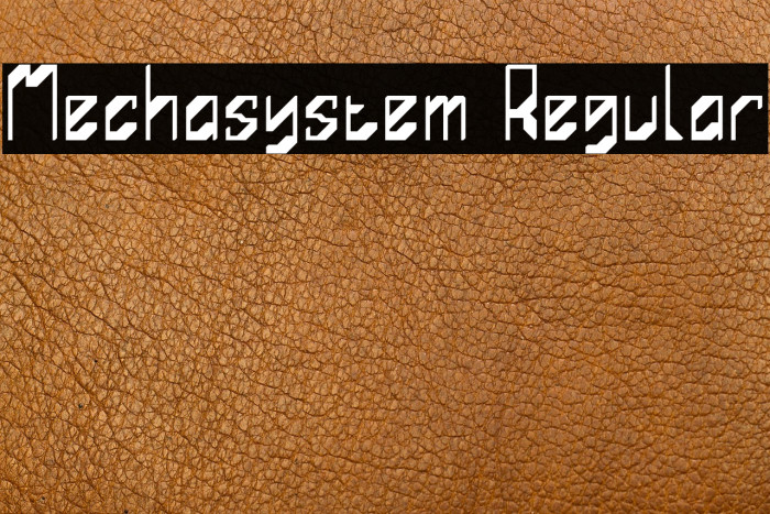 Mechasystem Regular Example 2