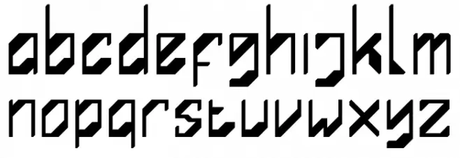 Mechasystem Regular Font LOWERCASE