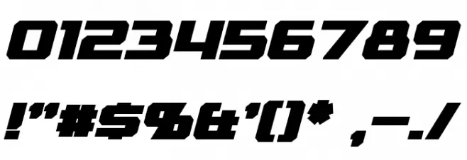 Mechfire Bold Italic Font OTHER CHARS