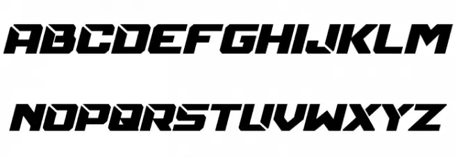Mechfire Bold Italic Schriftart Groß