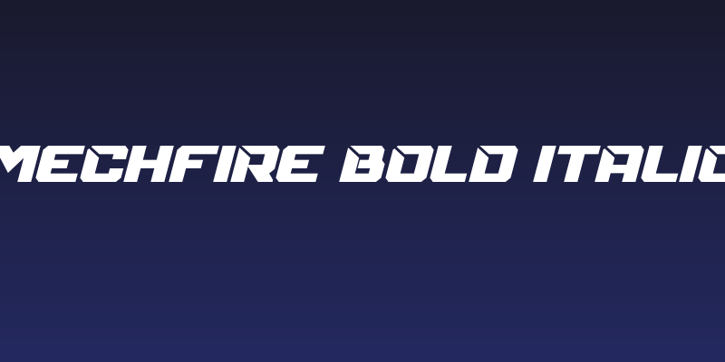 Mechfire Bold Italic Social Header
