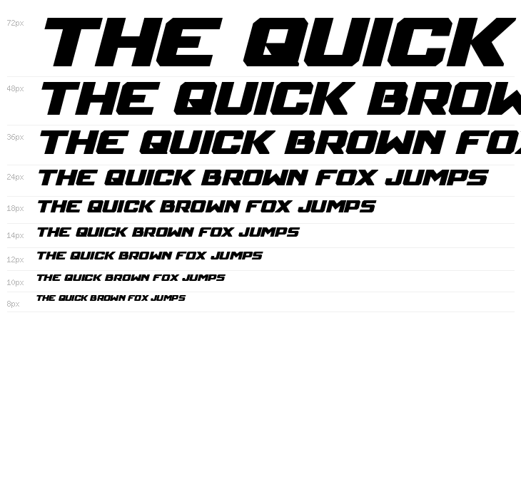 Mechfire Bold Italic Waterfall