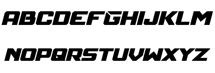 Mechfire Bold Italic Font LOWERCASE