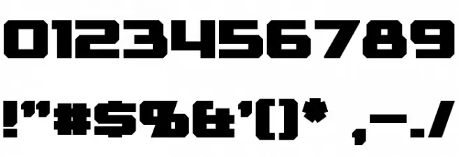 Mechfire Bold Font OTHER CHARS