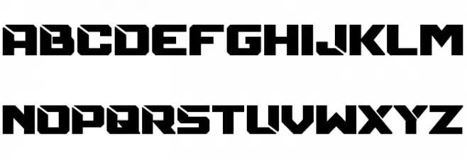 Mechfire Bold Schriftart Groß