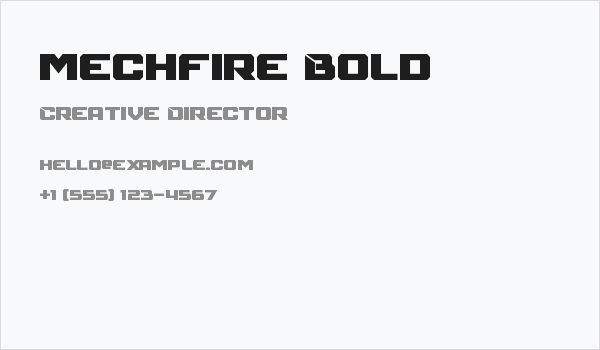 Mechfire Bold Business Card