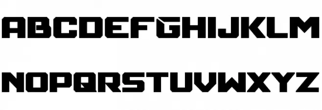 Mechfire Bold Caratteri MINUSCOLO
