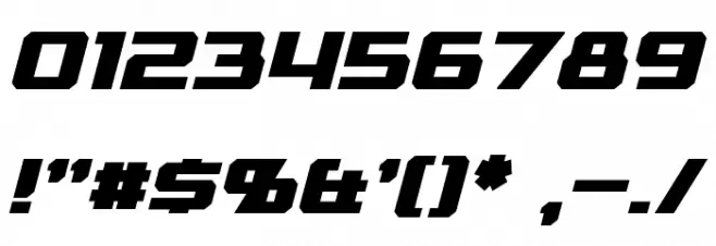 Mechfire Italic Font OTHER CHARS