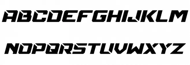Mechfire Italic Polices MAJUSCULES