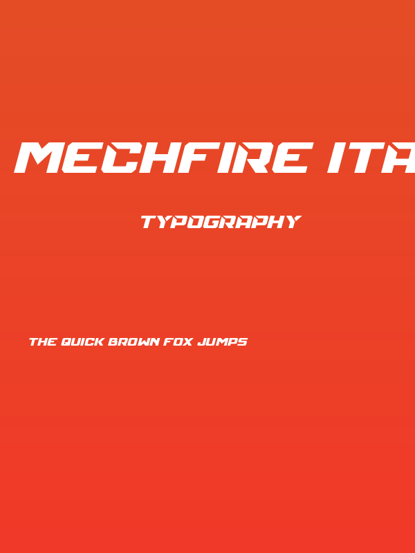 Mechfire Italic Poster