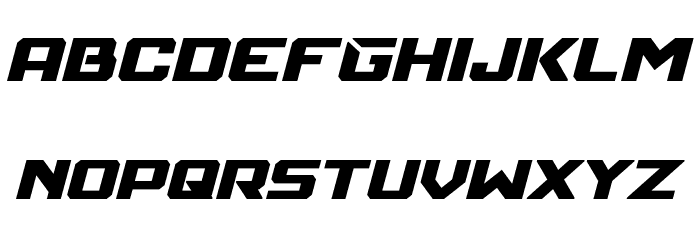 Mechfire Italic Font LOWERCASE