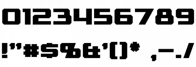 Mechfire Font OTHER CHARS
