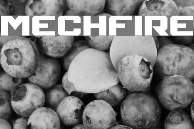 Mechfire Font examples