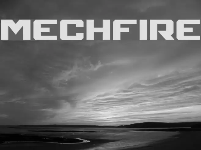 Mechfire Font examples