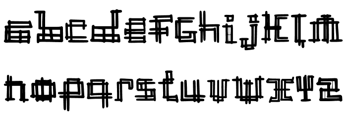 Mechine House Regular Font LOWERCASE