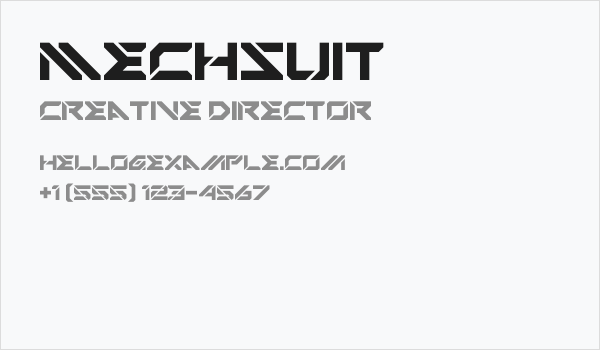 Mechsuit Business Card