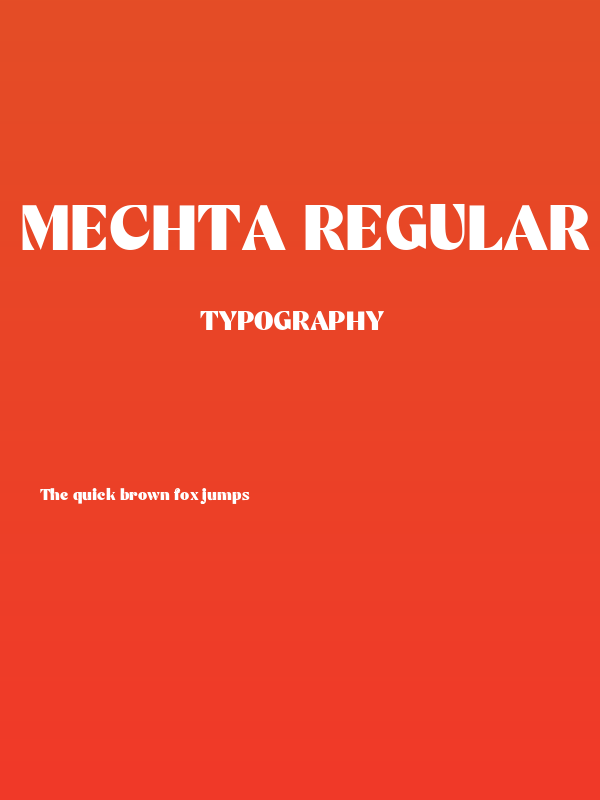 Mechta Regular Poster