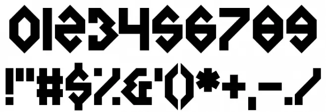 Meckablecka フォント その他の文字