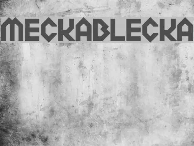 Meckablecka フォント examples