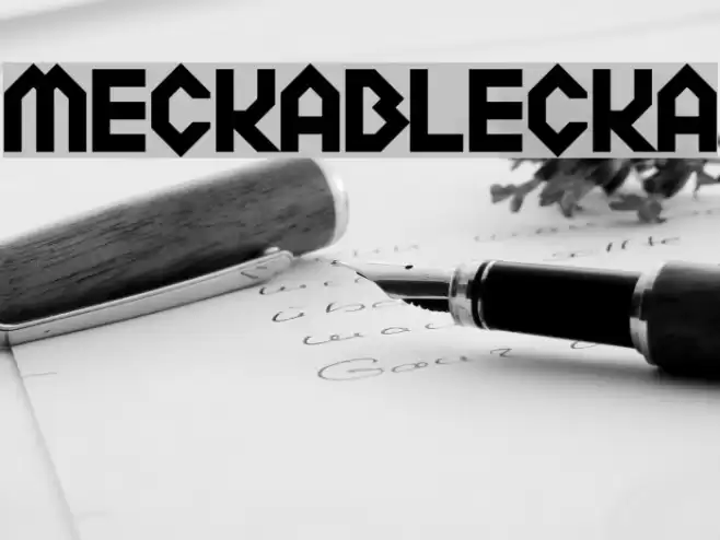 Meckablecka フォント examples