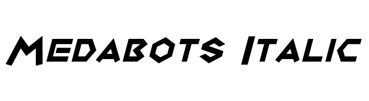 Medabots Italic  baixar fontes gratis