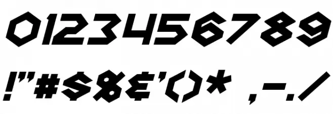Medabots Italic Font OTHER CHARS