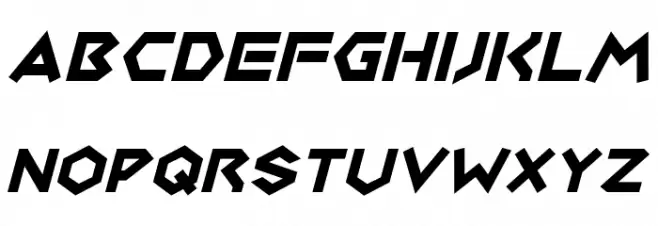Medabots Italic फ़ॉन्ट अपरकेस
