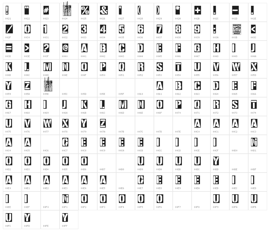 Medalla de Honor Character Map