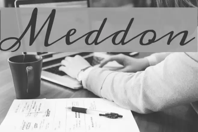 Meddon Font examples