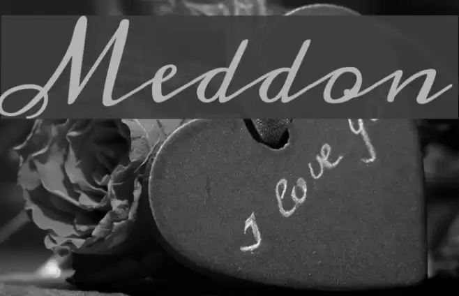 Meddon Font examples