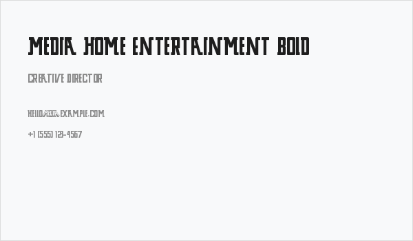 Media Home Entertainment Bold Business Card