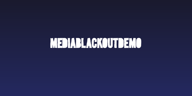 MediaBlackoutDemo Social Header