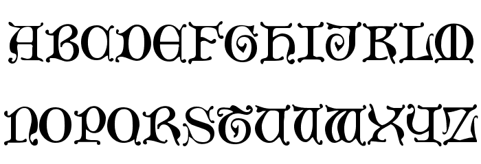 Mediaeval Caps Font LOWERCASE
