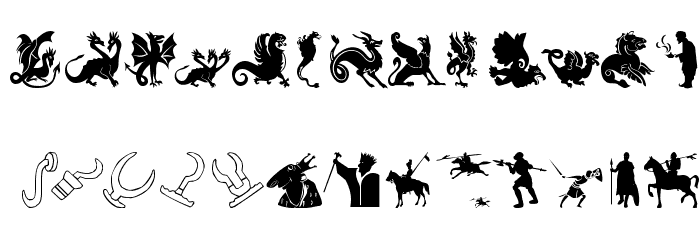 MediaevalBats Font LOWERCASE