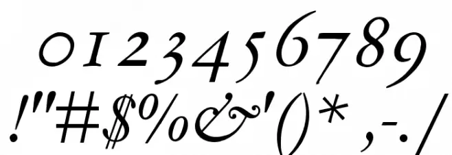 MediaevalItalique Font OTHER CHARS