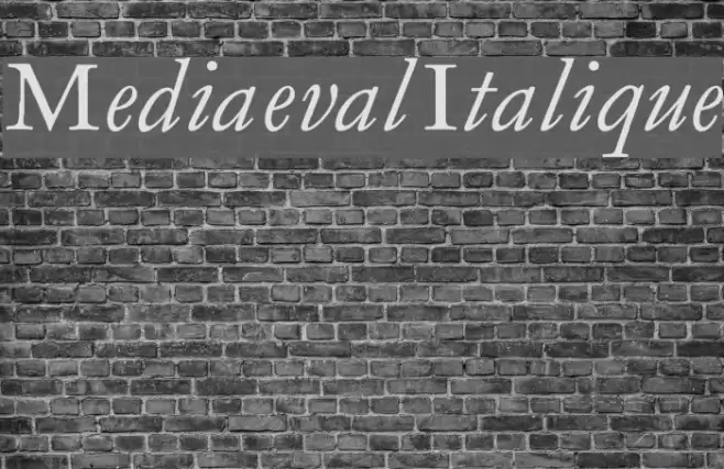 MediaevalItalique Font examples