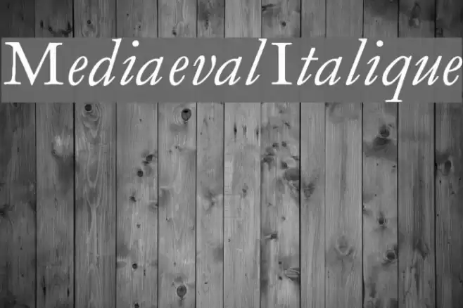 MediaevalItalique Font examples
